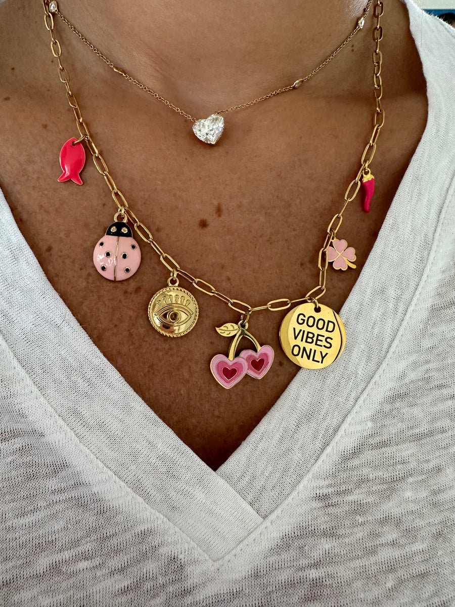 NEW Free People Gold Good buy Vibes Necklace