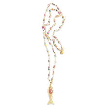 Load image into Gallery viewer, Necklace goldie lucky fish multicolor