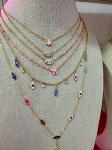 Lucky חי dots necklace color