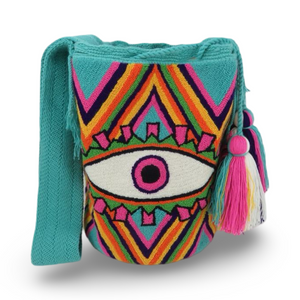 Mochilla large eye bag turquoise