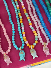 Load image into Gallery viewer, Short beads necklace with lucky fish pink