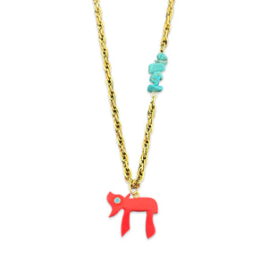 Amalfi Lucky חי CHAI necklace red coral