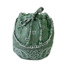 Load image into Gallery viewer, Bandana bucket bag sage green