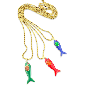 Lucky fish Necklace red