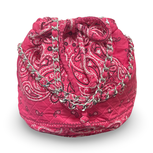 Bandana bucket bag fuxia