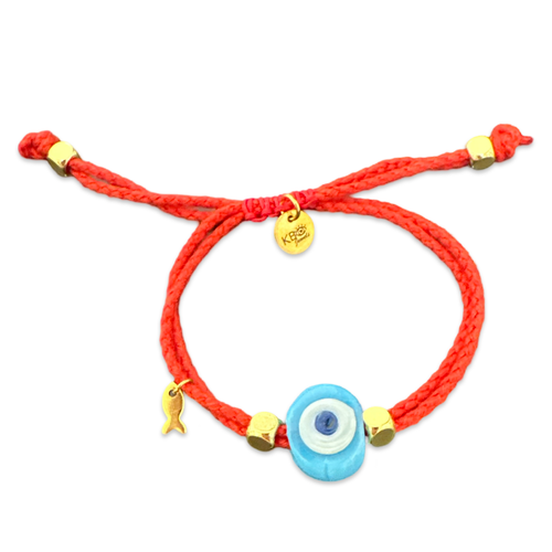 Mykonos eye bracelet red