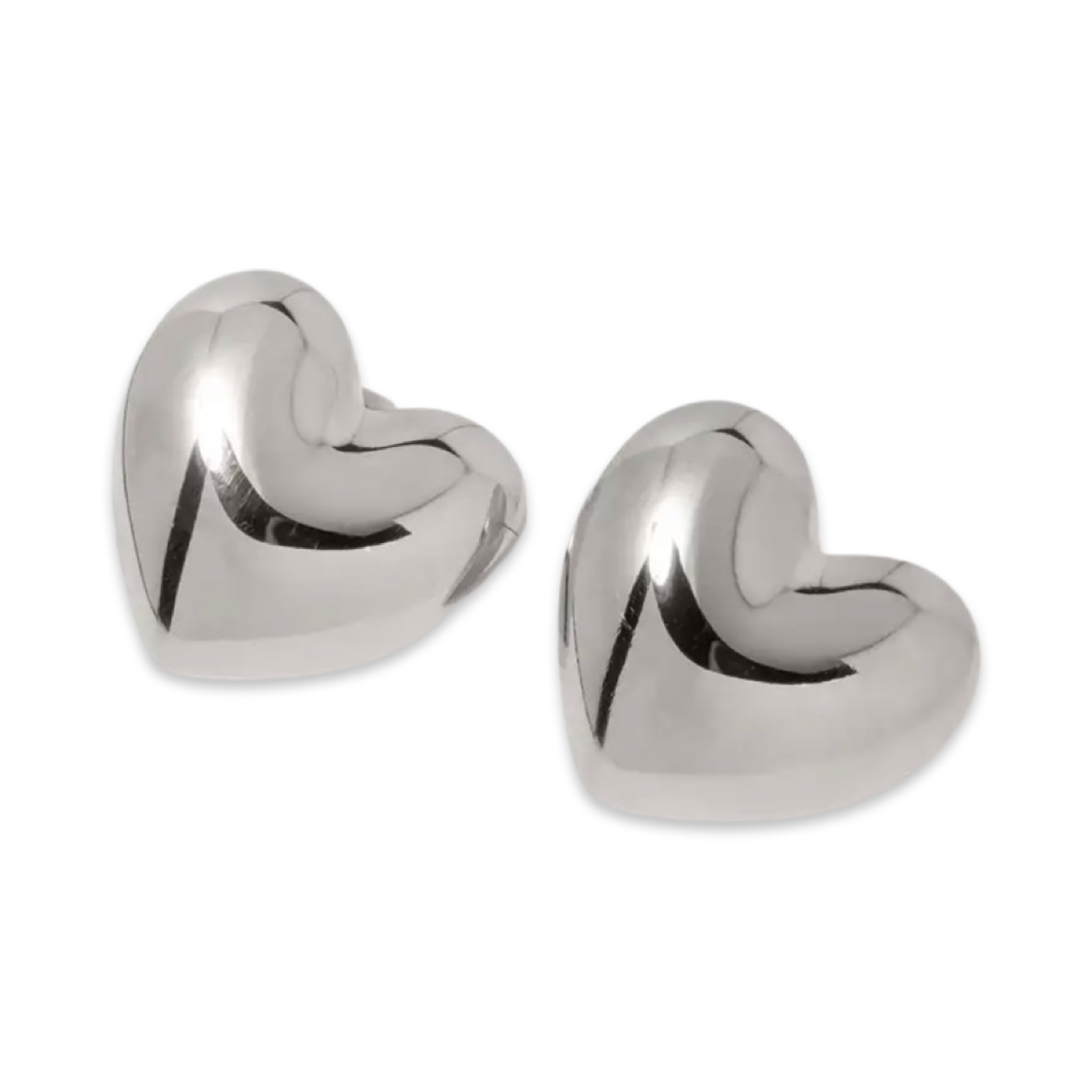 Maxi Hearts earrings silver