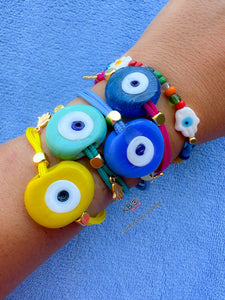 Santorini eye bracelet yellow