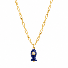 Load image into Gallery viewer, Capri fish necklace mini blue