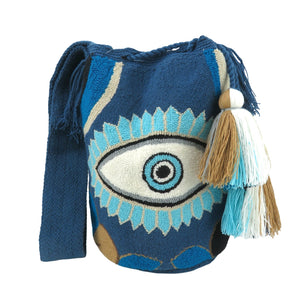 Mochilla large eye bag blue