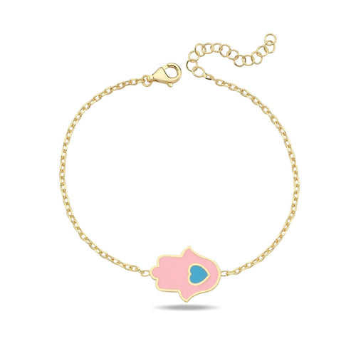 Lucky Hamsa bracelet pink