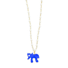 Load image into Gallery viewer, Lucky חי necklace blue stone