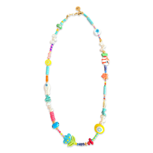 Load image into Gallery viewer, Lucky beads long necklace rainbow