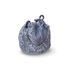 Load image into Gallery viewer, Bandana mini bucket bag grey