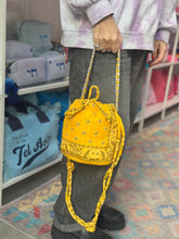 Load image into Gallery viewer, Bandana mini bucket bag yellow