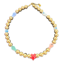 Load image into Gallery viewer, Lucky fish gold beads necklace