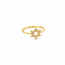 Load image into Gallery viewer, Ring mini Maghen David gold