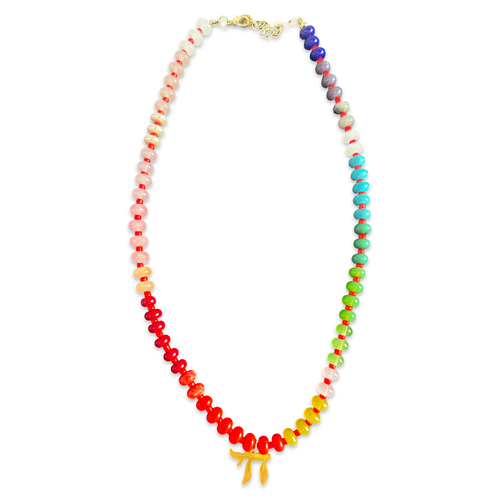 Lucky חי CHAI beads necklace long blues