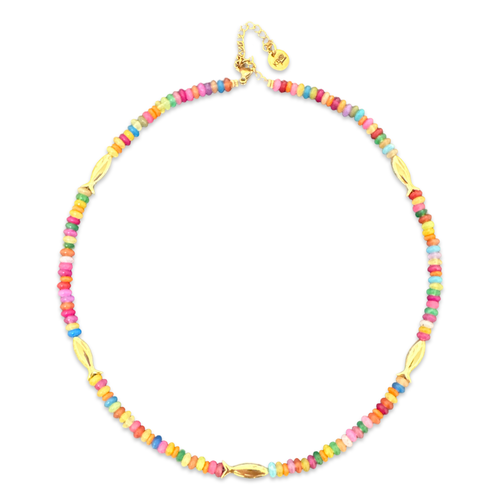 Lucky gold fish beads necklace rainbow