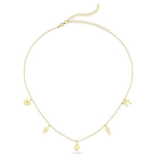 Load image into Gallery viewer, Lucky 5 charms necklace goldie