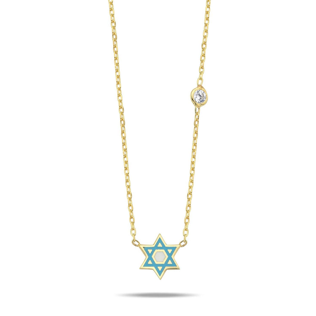 Maghen David necklace mini color