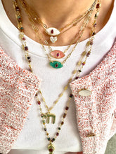 Load image into Gallery viewer, Lucky eye necklace pink