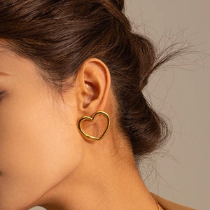 Maxi Hearts earrings gold
