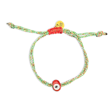 Load image into Gallery viewer, Greek eye bracelet mini green red