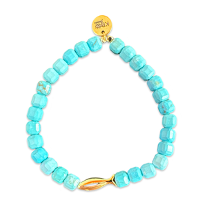 Natural beads fish bracelet