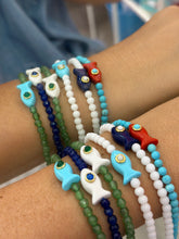 Load image into Gallery viewer, Capri bracelet fish green white