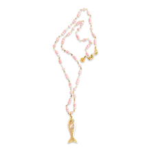 Load image into Gallery viewer, Necklace goldie lucky fish pink