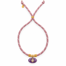 Load image into Gallery viewer, Lucky eye lace necklace purple