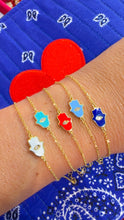 Load image into Gallery viewer, Lucky Hamsa Eye bracelet red