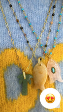 Load image into Gallery viewer, Necklace lucky fish stone yellow