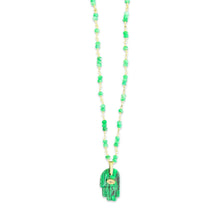 Load image into Gallery viewer, Necklace lucky hamsa Green