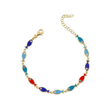 Load image into Gallery viewer, Lucky fish bracelet blue