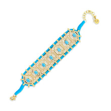 Load image into Gallery viewer, Braided bracelet luxury large turquoise