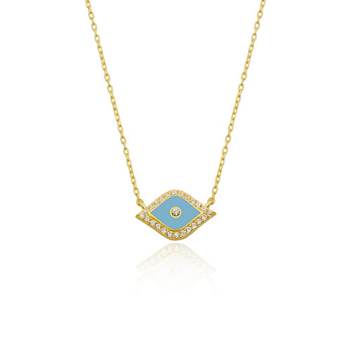 Lucky eye necklace baby blue