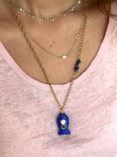 Load image into Gallery viewer, Capri fish necklace medium blue lapis