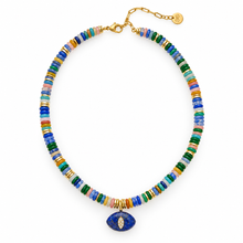 Load image into Gallery viewer, Lucky eye beads necklace multicolored