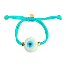 Load image into Gallery viewer, Greek eye bracelet turquoise big