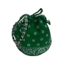 Load image into Gallery viewer, Bandana mini bucket bag green