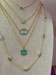 Maghen David necklace mini color