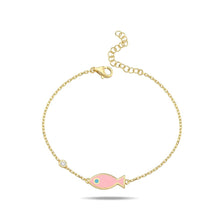 Load image into Gallery viewer, Lucky fish bracelet color pink