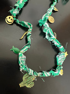 Bandana Necklace lucky charms green