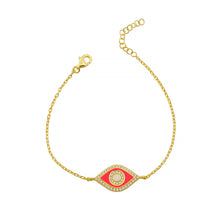 Load image into Gallery viewer, Lucky eye bracelet fuxia
