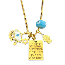 Load image into Gallery viewer, Necklace mixed lucky charms BIRCHAT KOHANIM