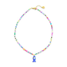 Load image into Gallery viewer, Capri fish necklace mini blue