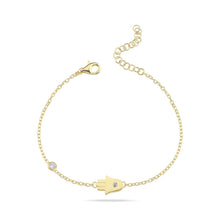 Load image into Gallery viewer, Lucky Hamsa bracelet goldie