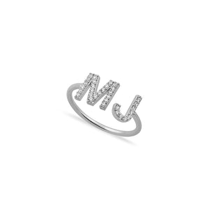 Personalized luxury letters ring
